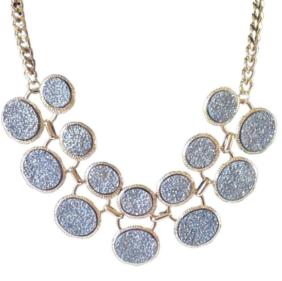 NWT Apt. 9 Goldtone & Sparkly Silver Statement Necklace - Picture 1 of 5